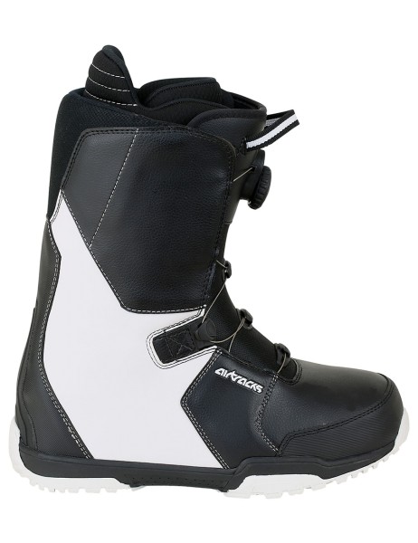 Snowboard Boots Savage White Atop Speed Lacing