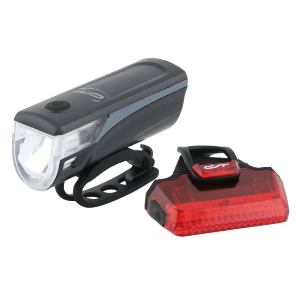 CONTEC Akku-LED-Leuchtenset "Speed-LED USB" schwarz / coolgrey